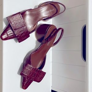 Jeffrey Campbell Original Brown Squat Heel with Strap